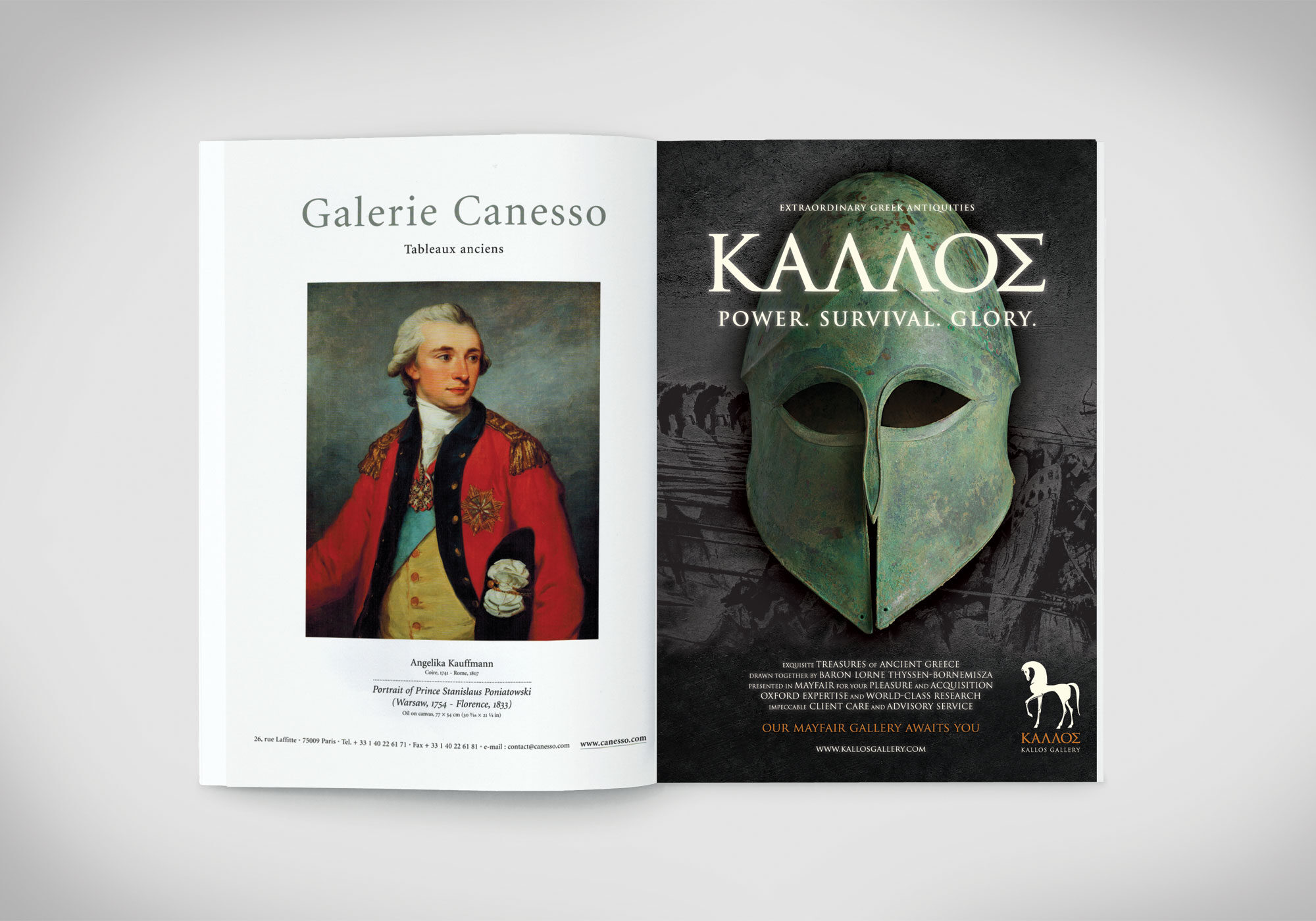 Creative print campaign in cinematic style for new gallery