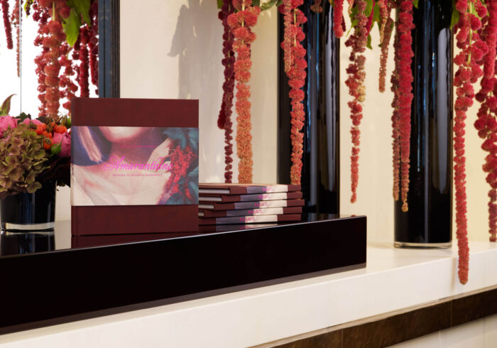More stunning work for Kallos Gallery with luxury event branding for Amaranthine