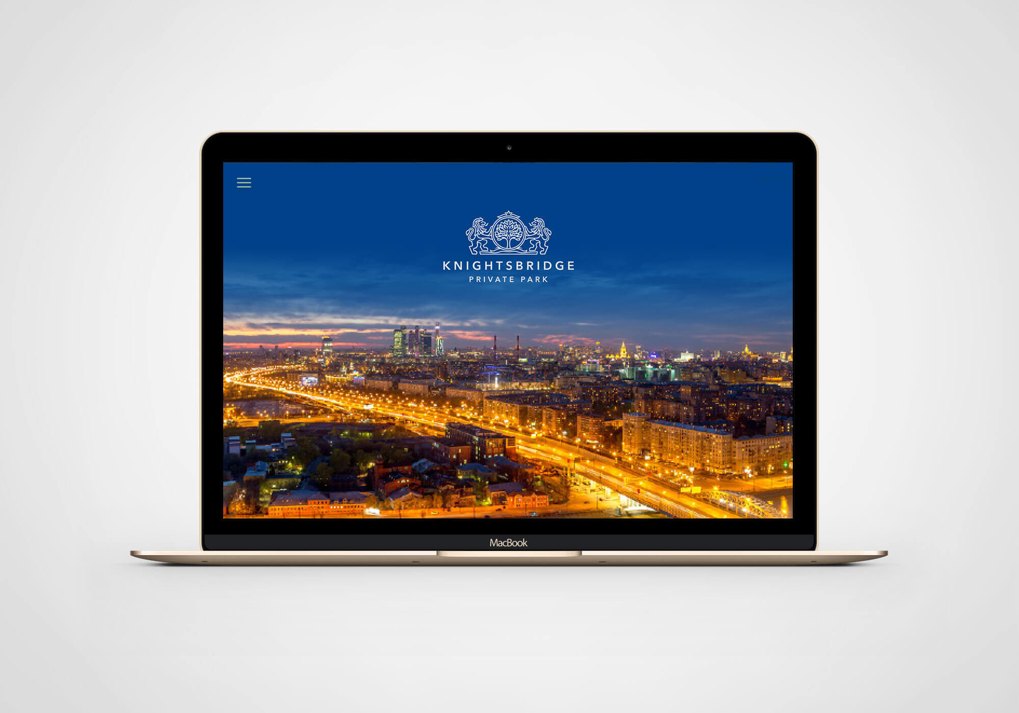 Luxury web design for exclusive Knightsbridge inspired property development in Moscow